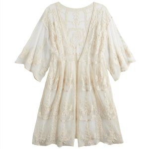 boho hippy sheer lace duster